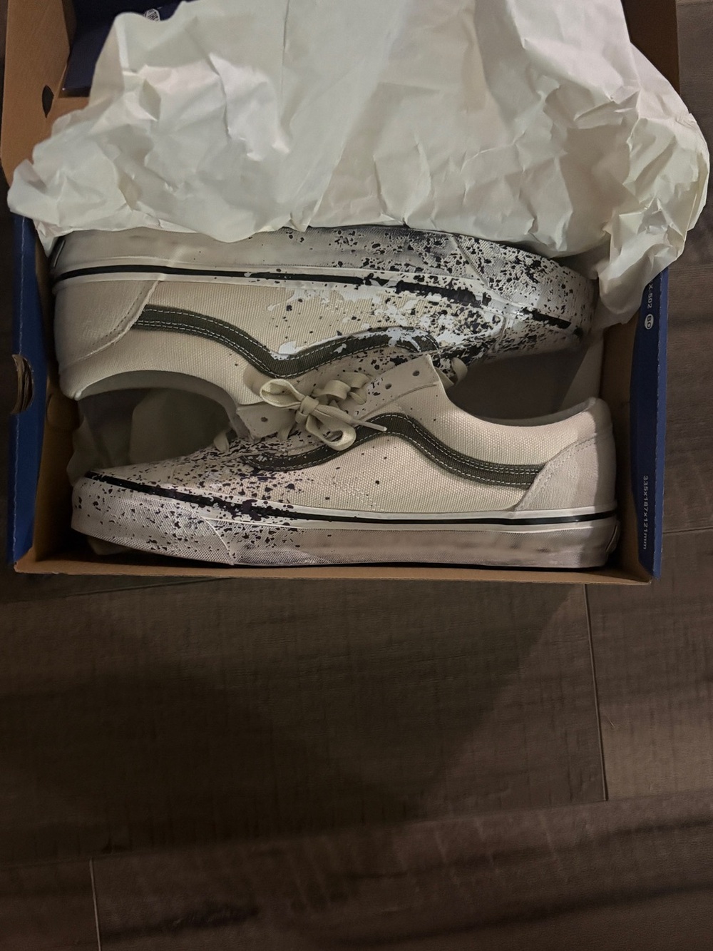 Turtledove paint splatter vans